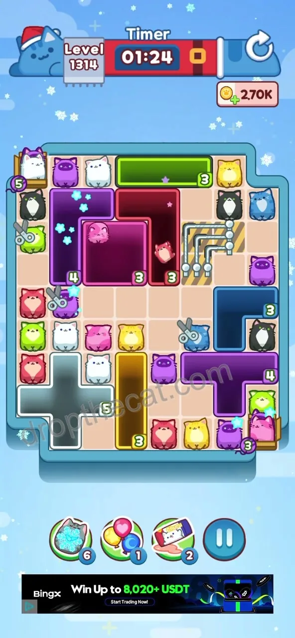 Drop The Cat Level 1314
