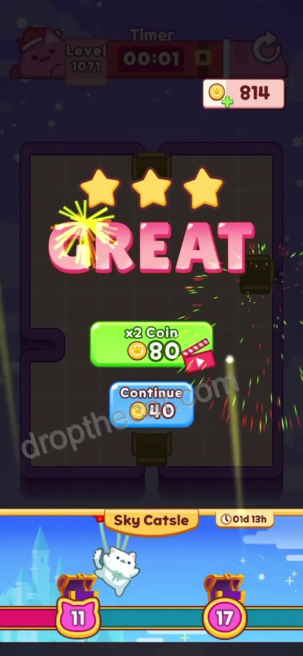 Drop The Cat Level 1071 step 3