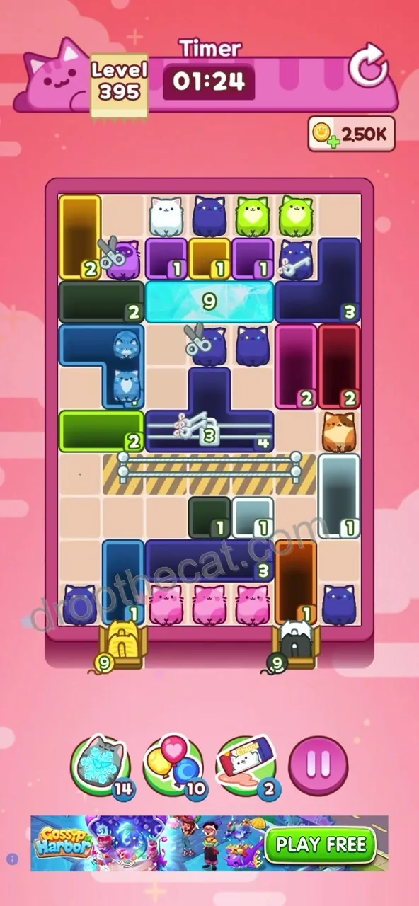 Drop The Cat Level 395 step 1