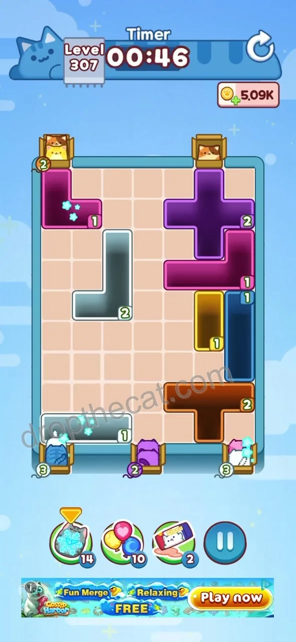 Drop The Cat Level 307 step 3