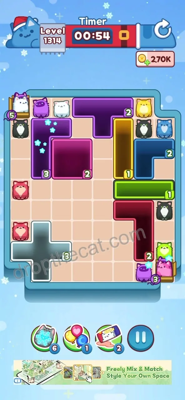 Drop The Cat Level 1314 step 4