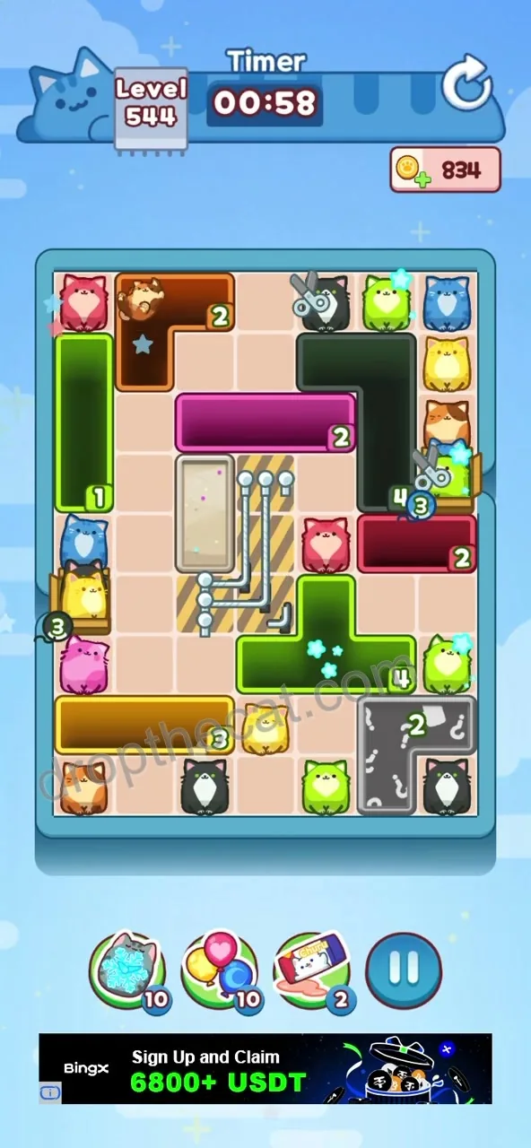 Drop The Cat Level 544 step 1