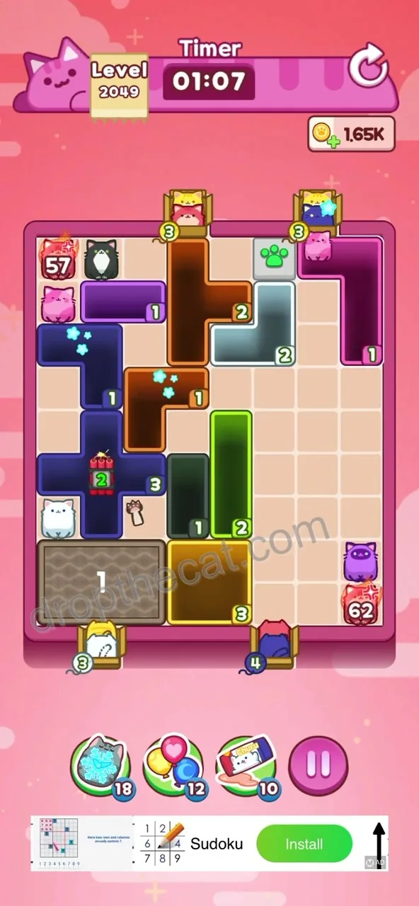 Drop The Cat Level 2049 step 3