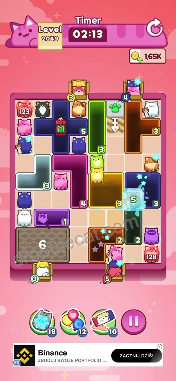 Drop The Cat Level 2049 step 1