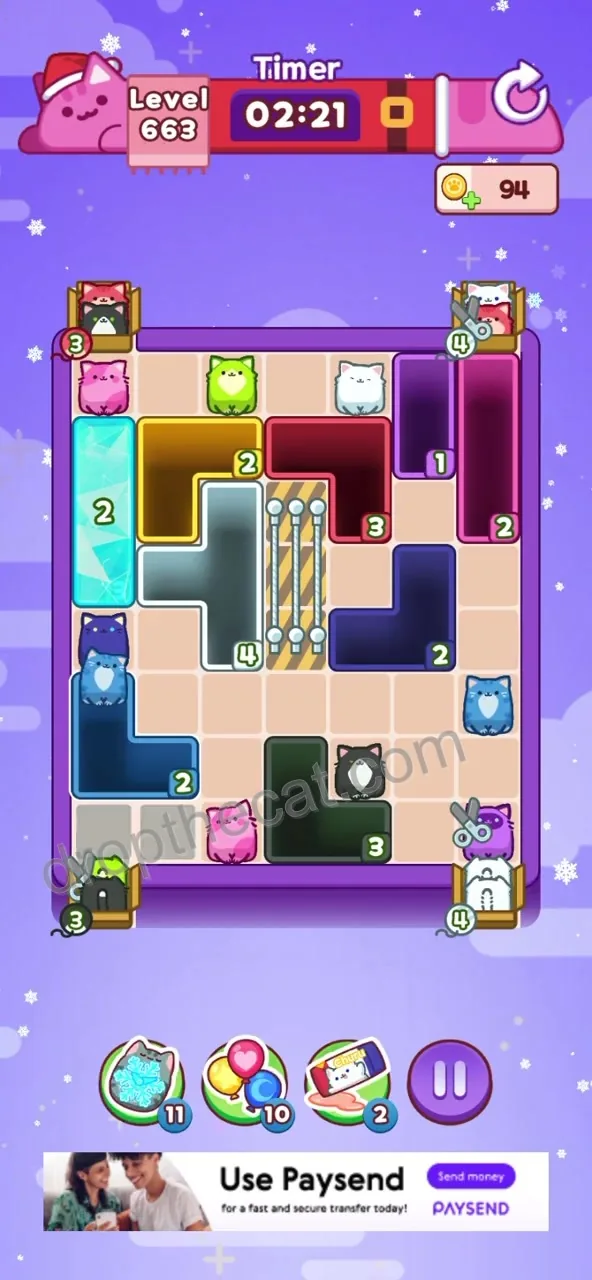 Drop The Cat Level 663 step 1