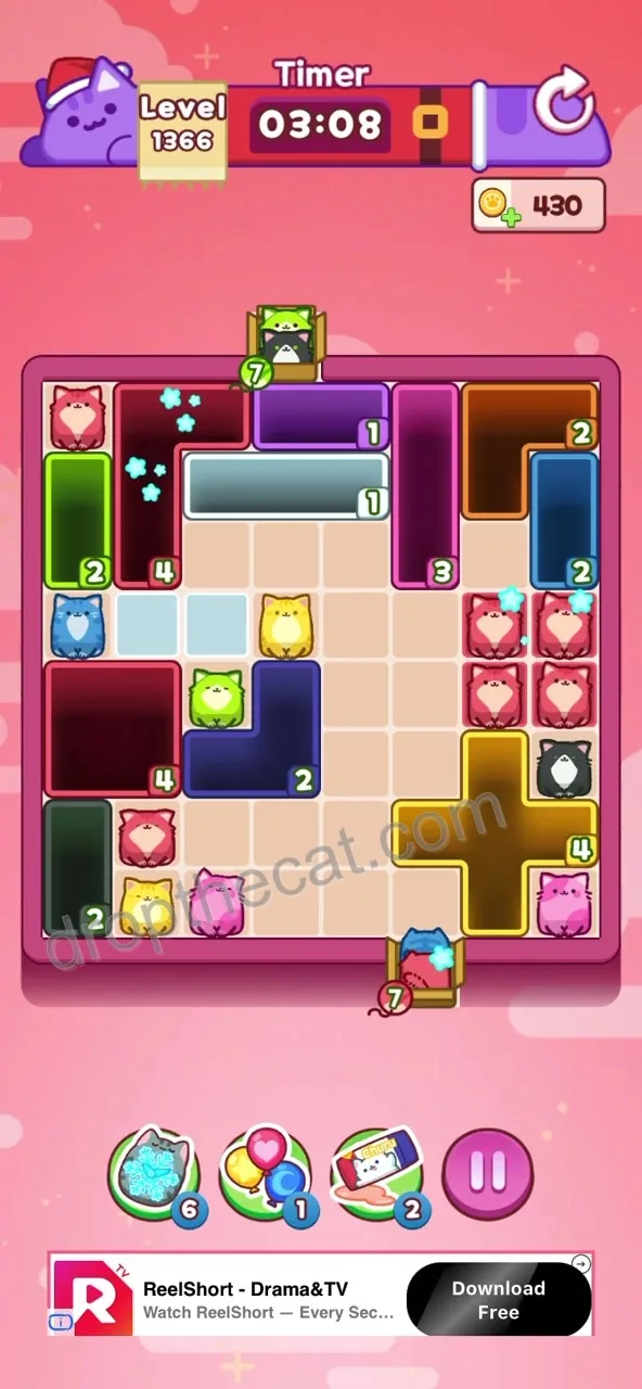 Drop The Cat Level 1366 step 1