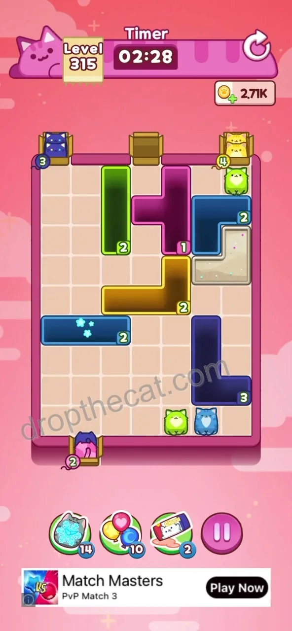 Drop The Cat Level 315 step 3