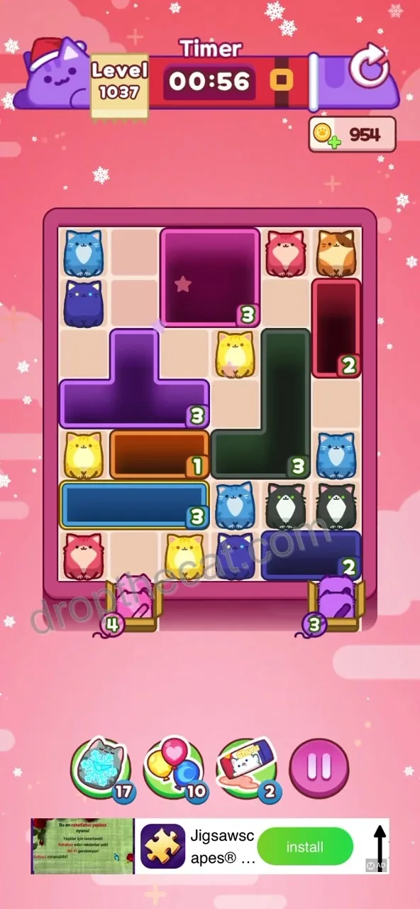 Drop The Cat Level 1037 step 1