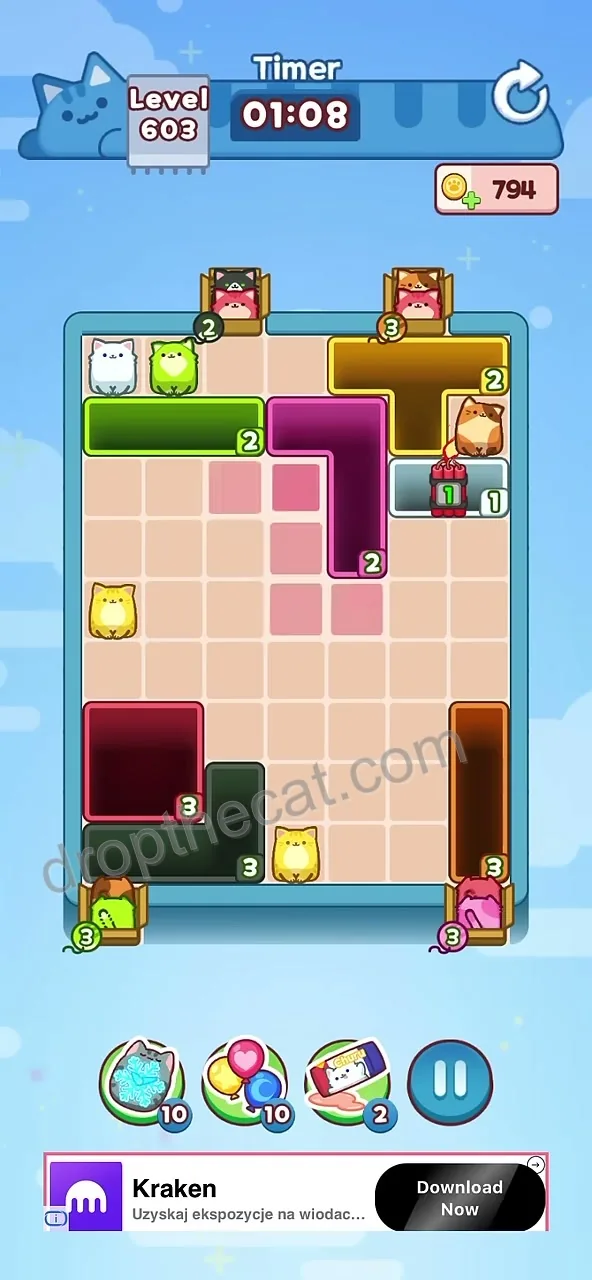 Drop The Cat Level 603 step 3