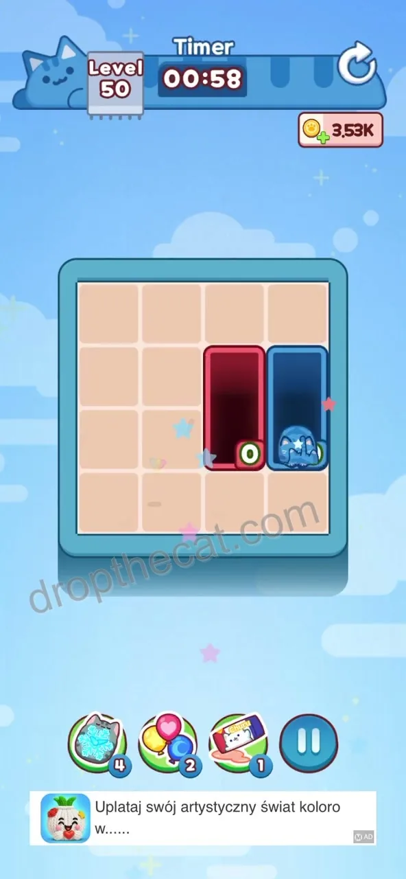 Drop The Cat Level 50 step 2
