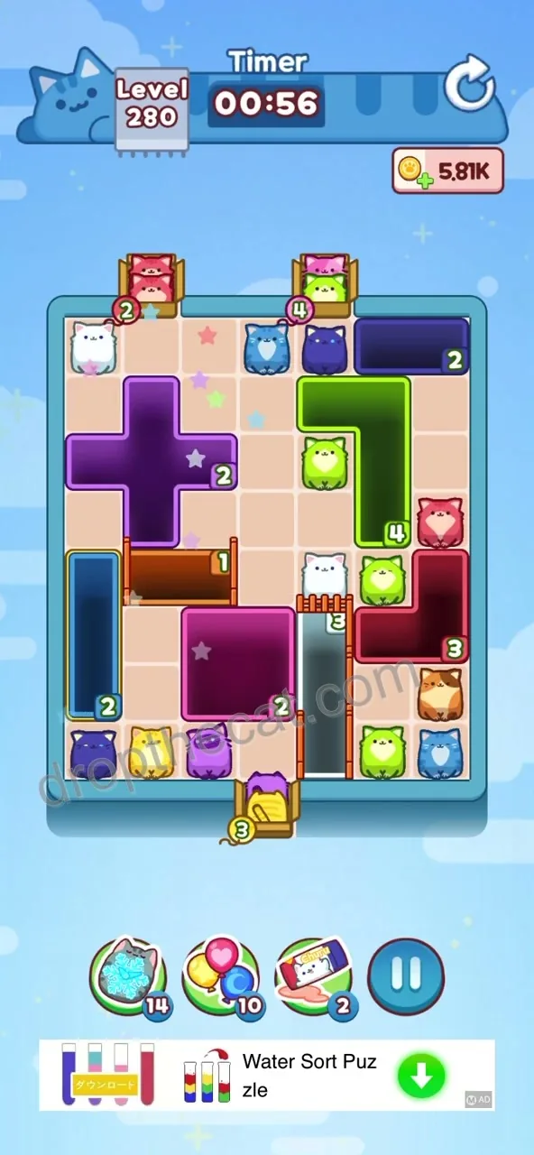 Drop The Cat Level 280 step 1