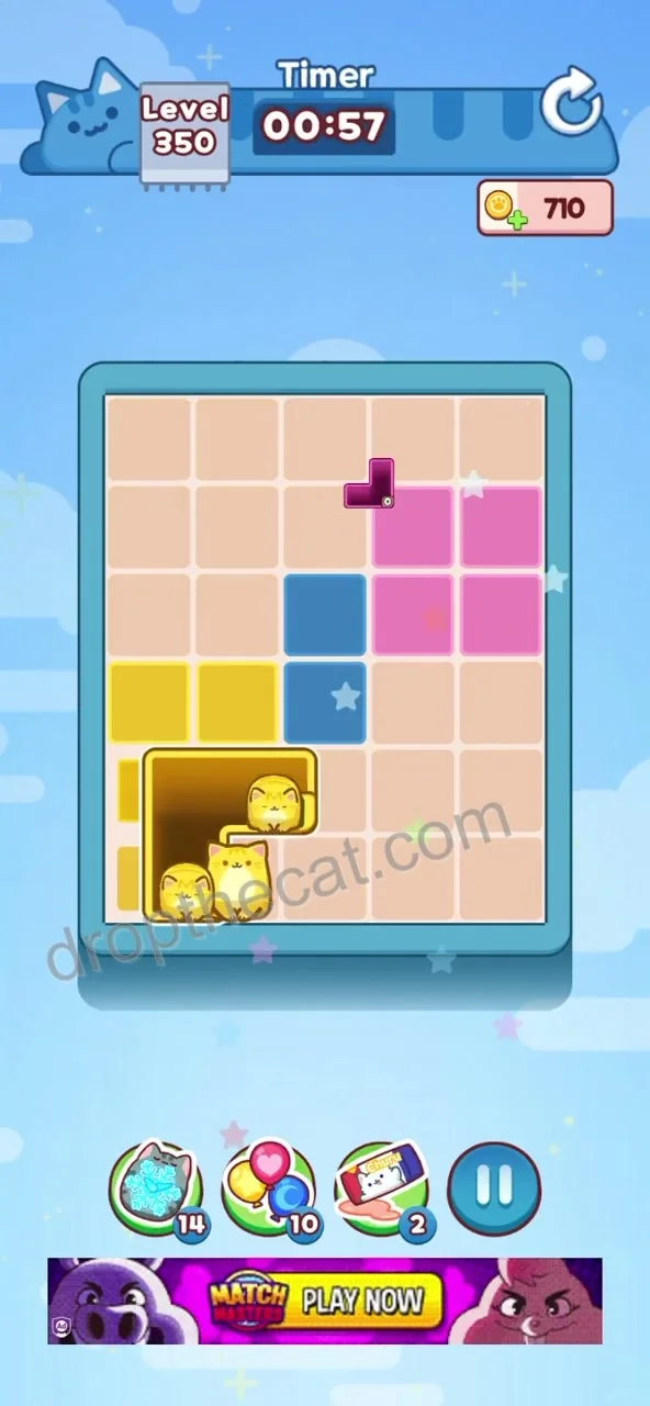Drop The Cat Level 350 step 3