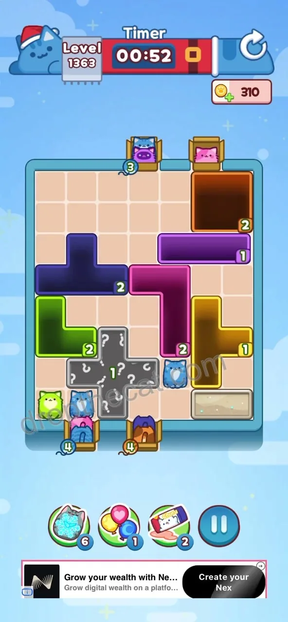 Drop The Cat Level 1363 step 3