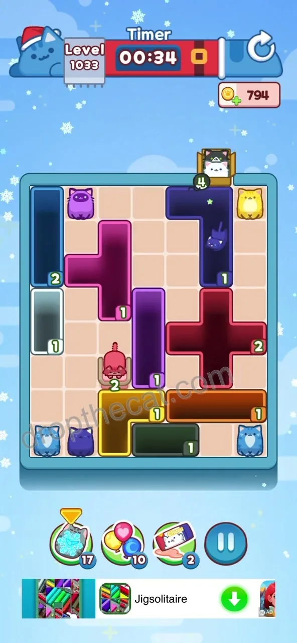 Drop The Cat Level 1033 step 2