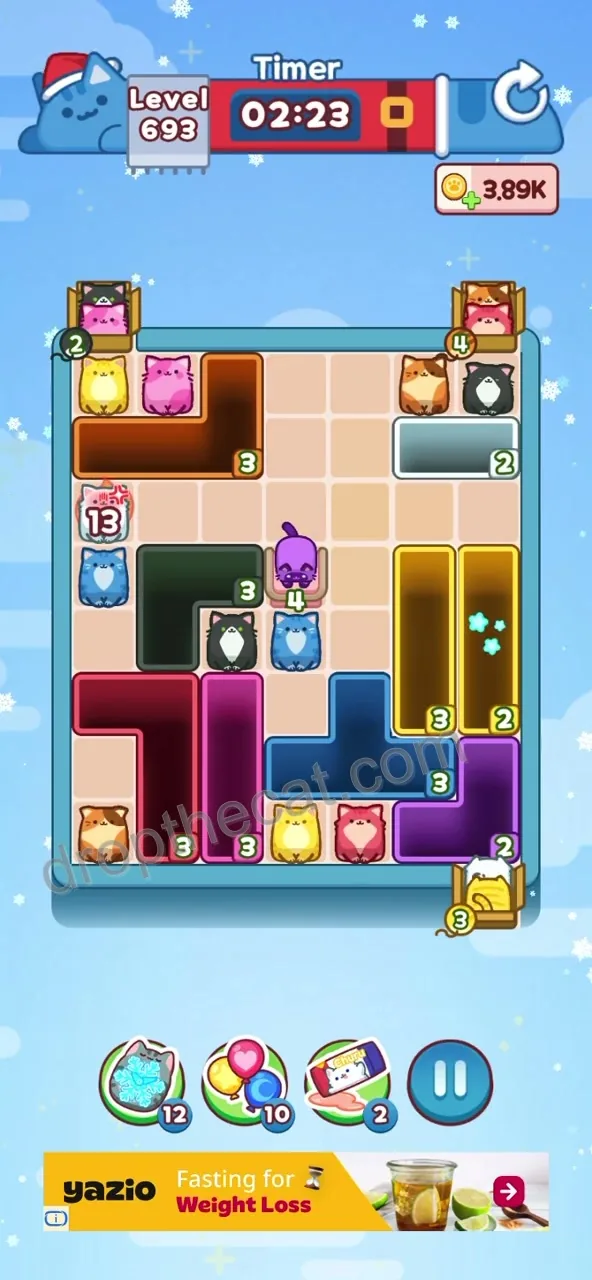 Drop The Cat Level 693 step 1
