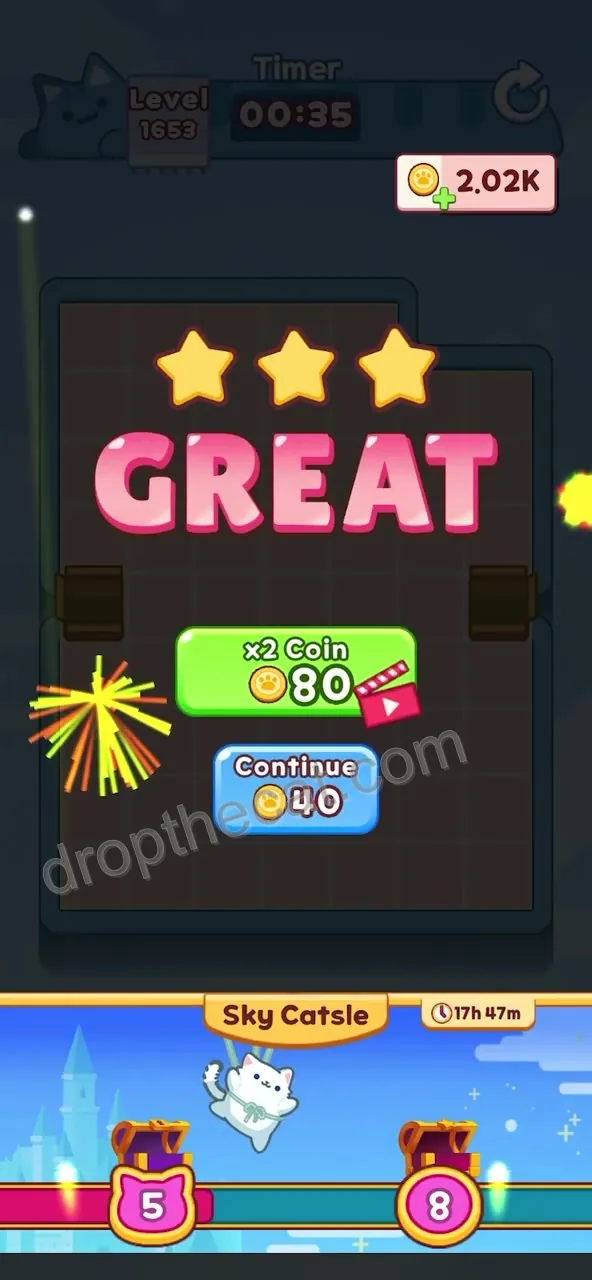 Drop The Cat Level 1653 step 3