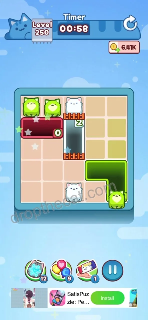 Drop The Cat Level 250 step 2