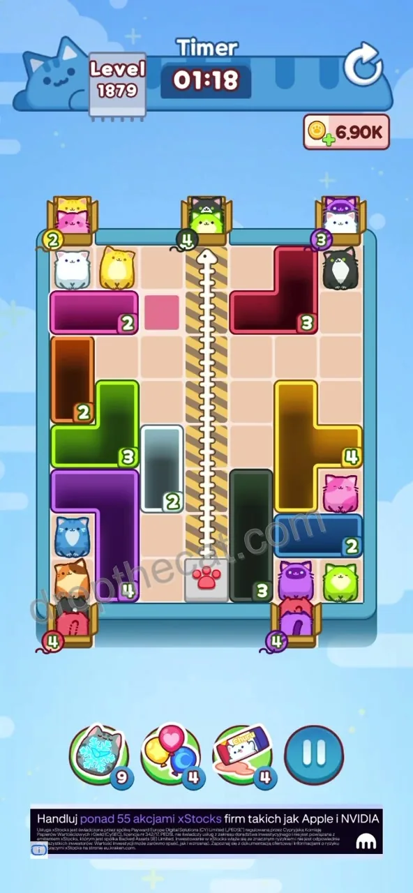 Drop The Cat Level 1879 step 1