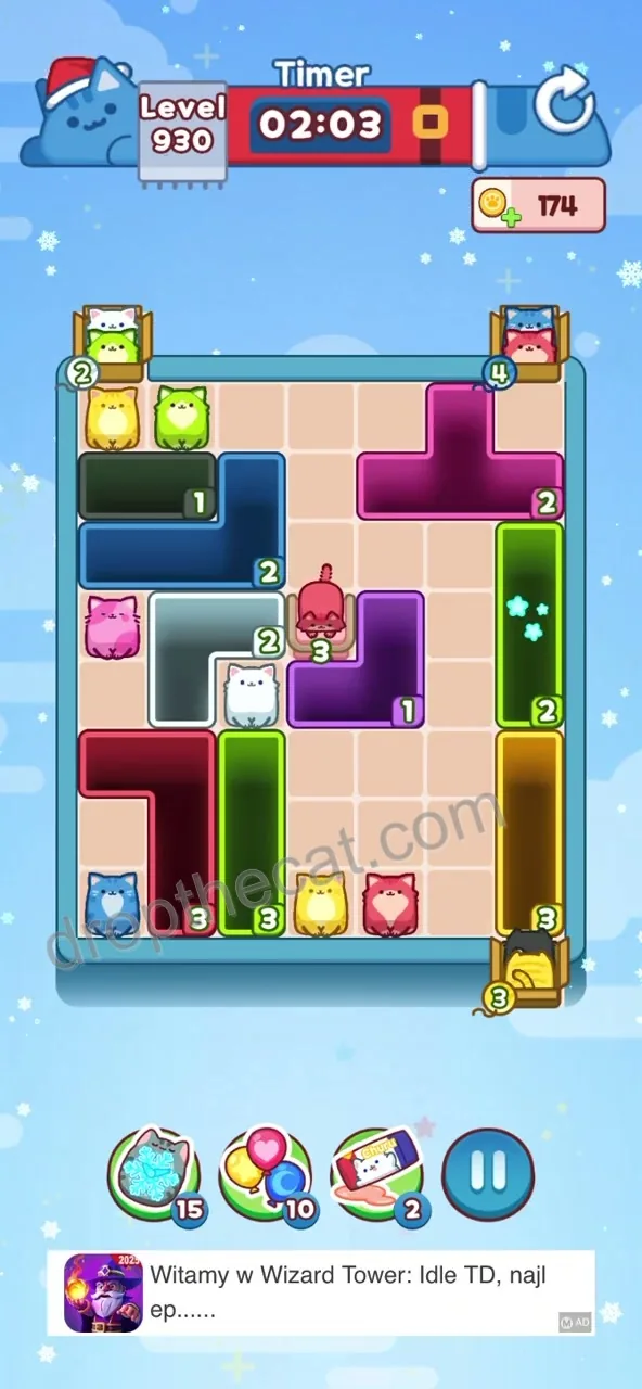 Drop The Cat Level 930 step 2