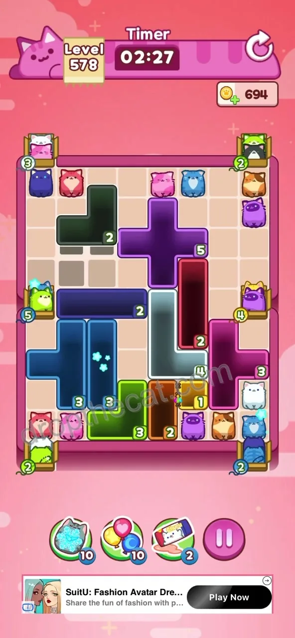 Drop The Cat Level 578 step 2