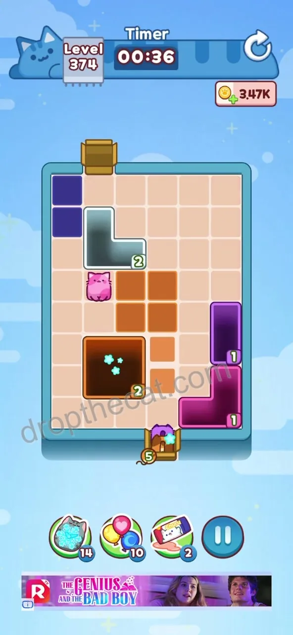 Drop The Cat Level 374 step 3