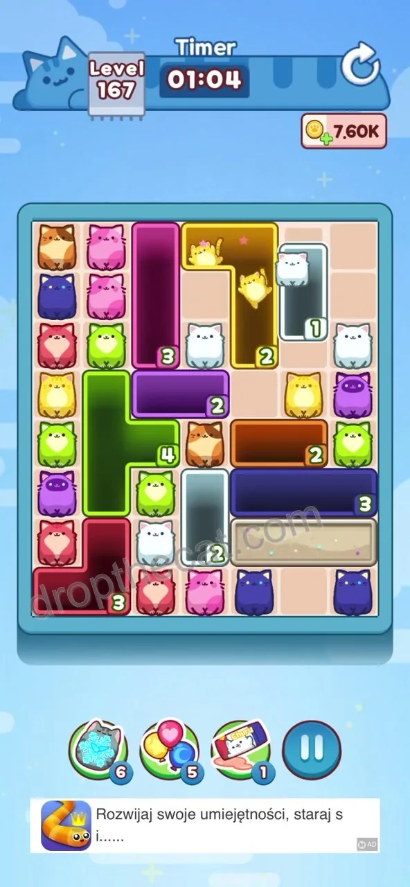 Drop The Cat Level 167