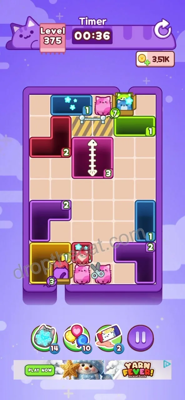 Drop The Cat Level 375 step 3