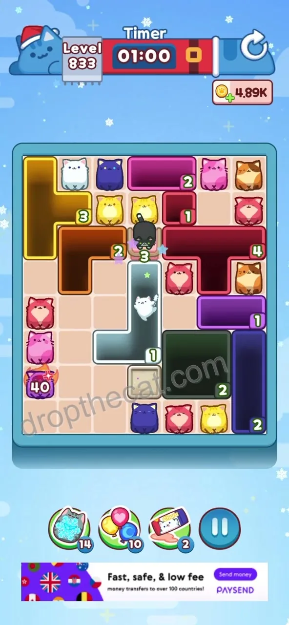 Drop The Cat Level 833 step 2