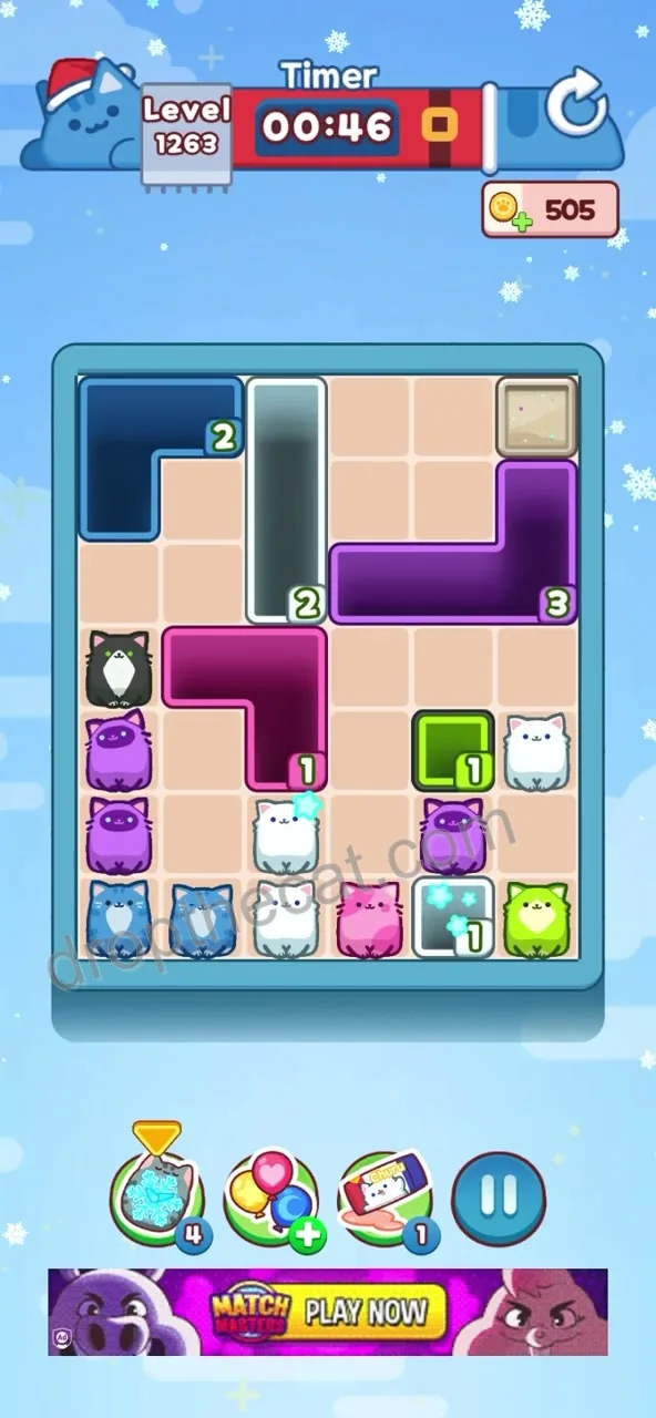 Drop The Cat Level 1263 step 3