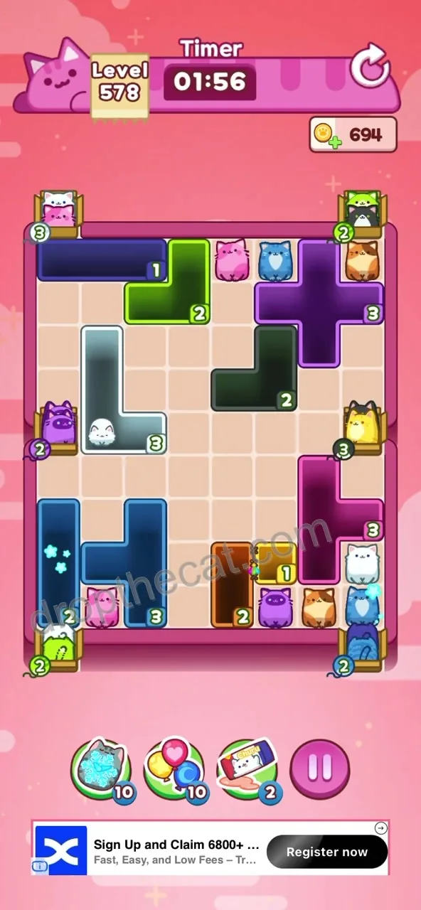 Drop The Cat Level 578 step 3