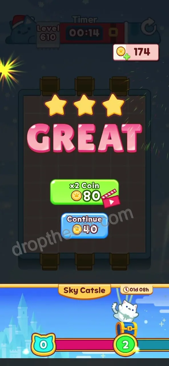 Drop The Cat Level 610 step 3