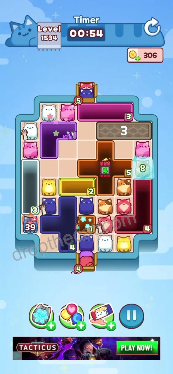 Drop The Cat Level 1534