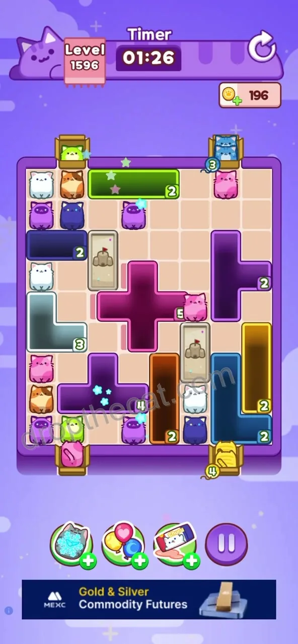 Drop The Cat Level 1596 step 1