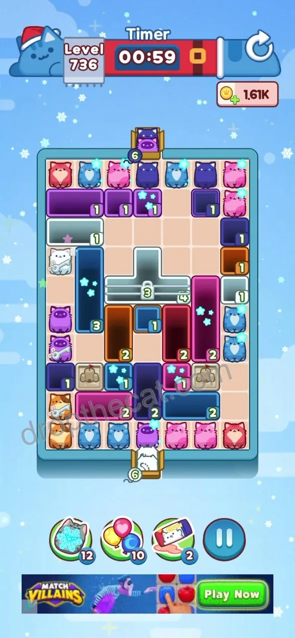 Drop The Cat Level 736 step 1