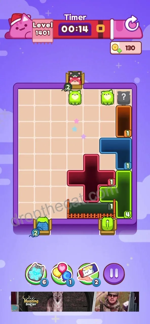 Drop The Cat Level 1401 step 3