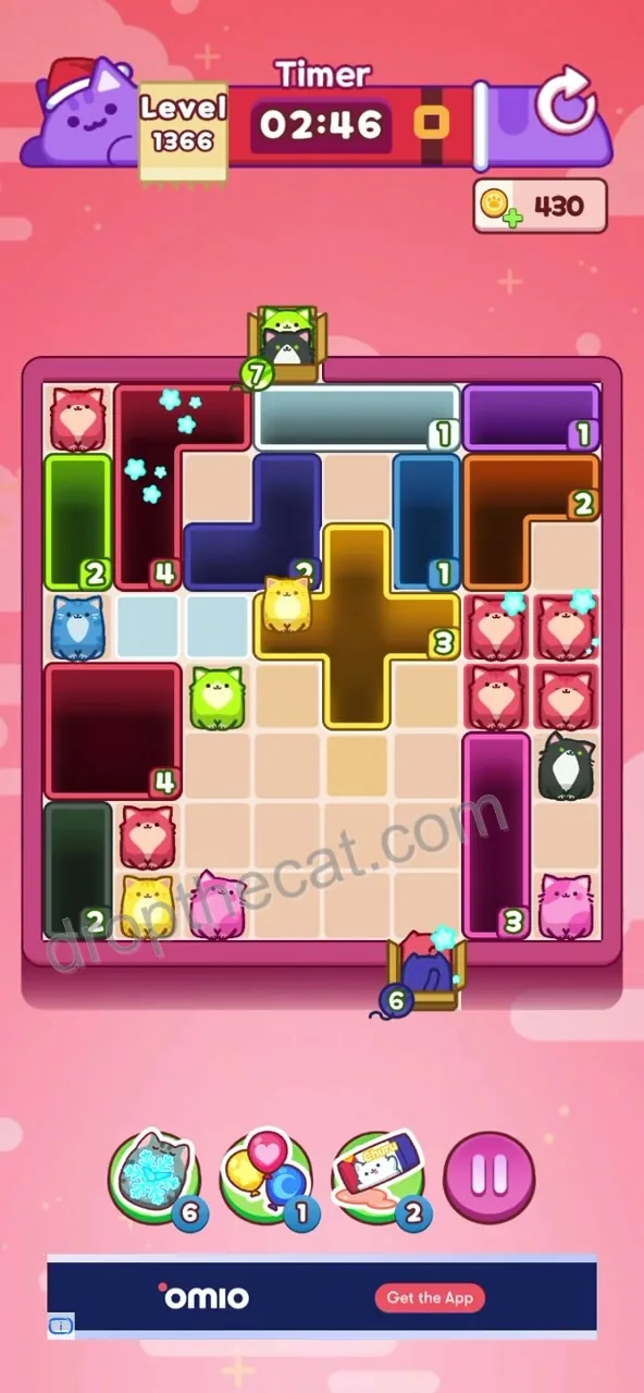 Drop The Cat Level 1366 step 2