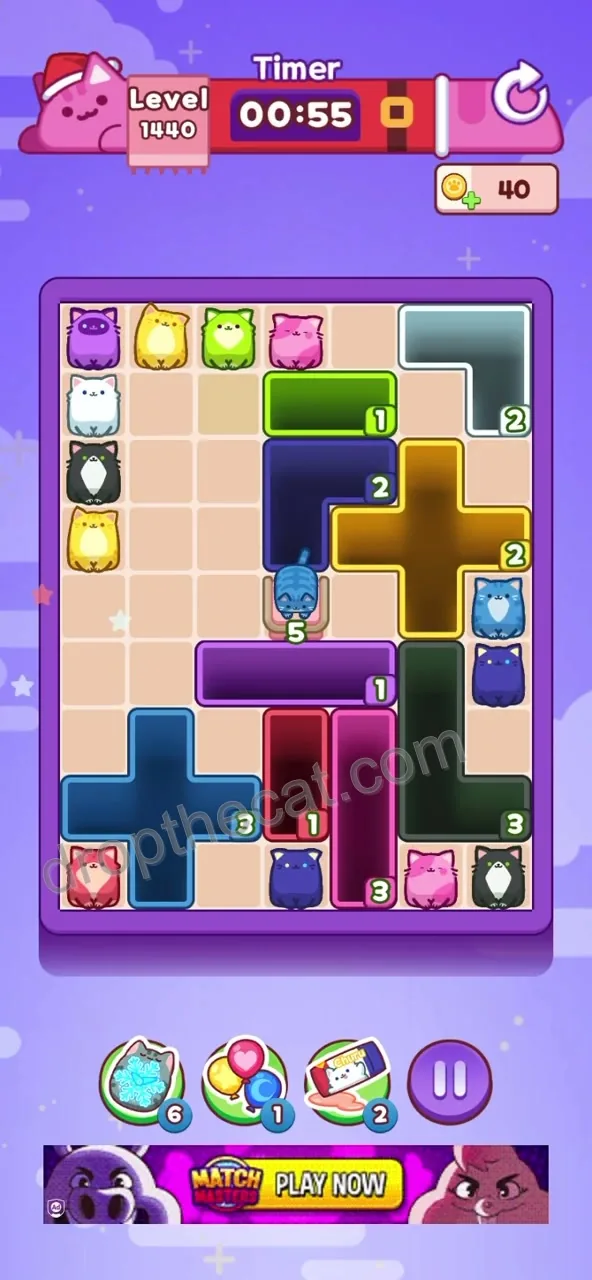 Drop The Cat Level 1440 step 1
