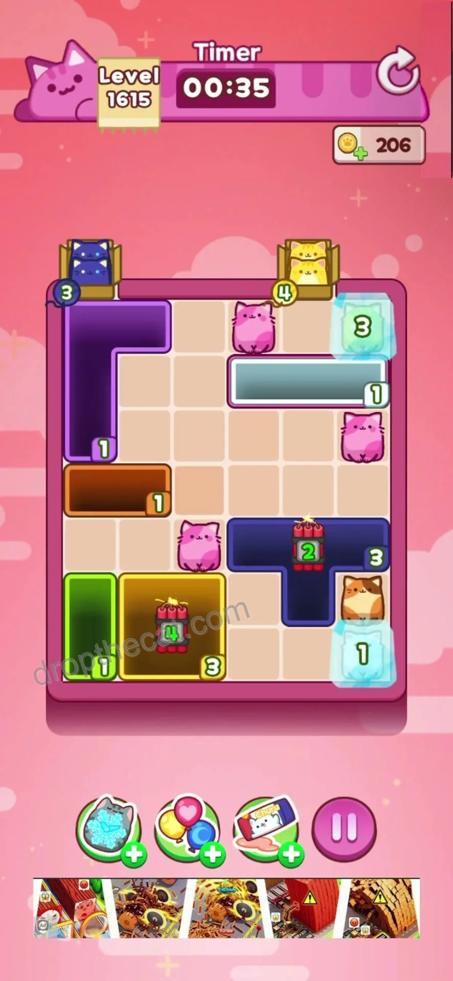 Drop The Cat Level 1615 step 2