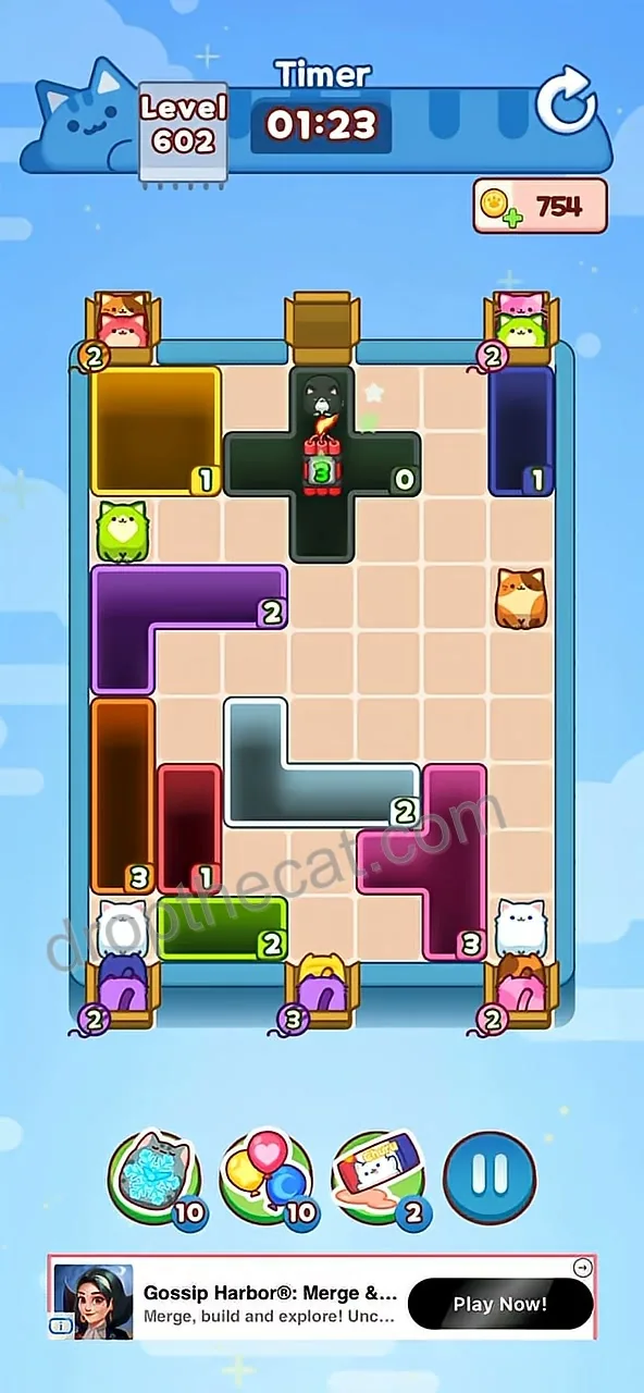 Drop The Cat Level 602 step 3