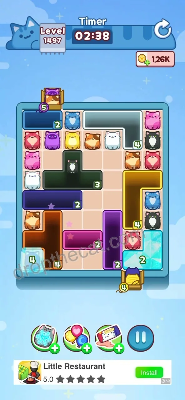 Drop The Cat Level 1497 step 2