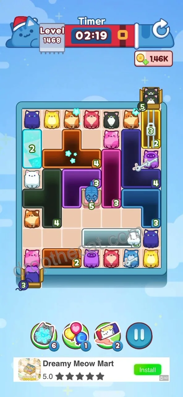 Drop The Cat Level 1468