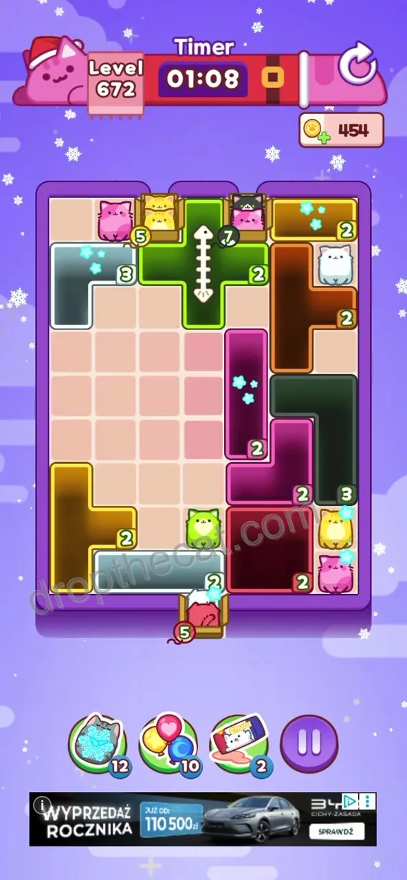 Drop The Cat Level 672 step 2