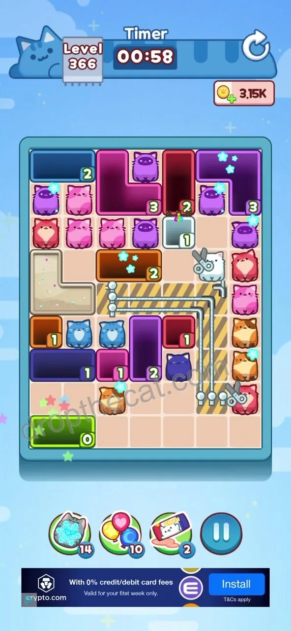 Drop The Cat Level 366 step 1