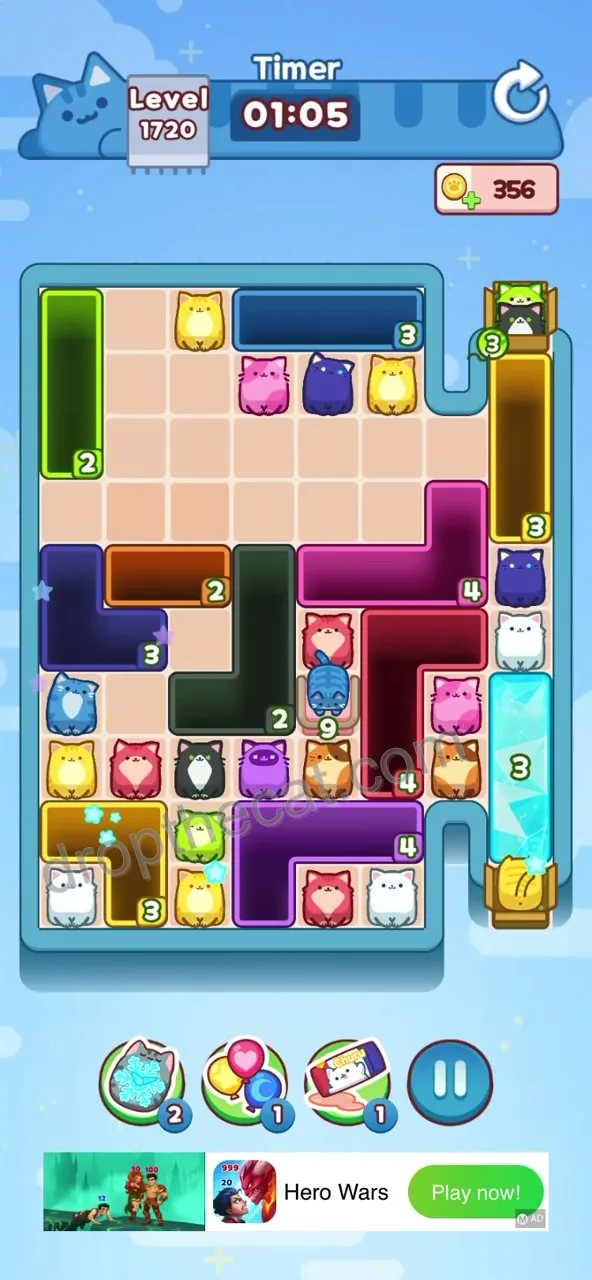 Drop The Cat Level 1720 step 1