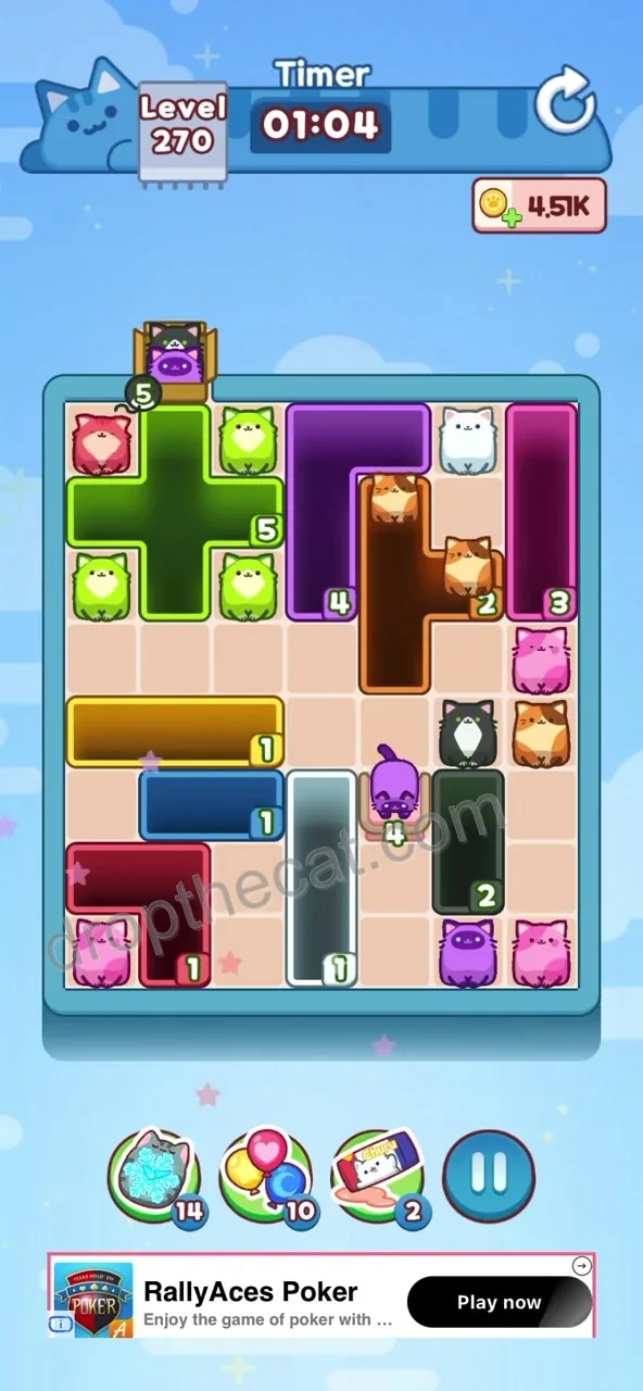 Drop The Cat Level 270 step 2