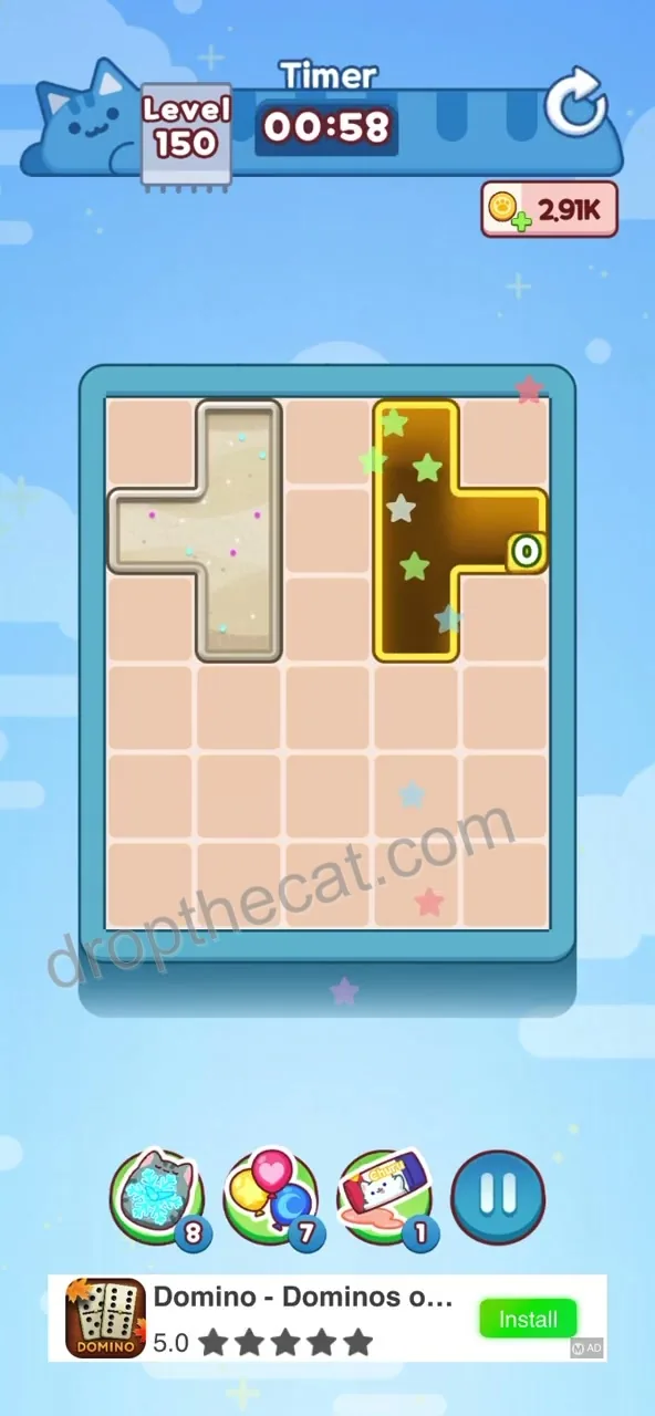 Drop The Cat Level 150 step 3