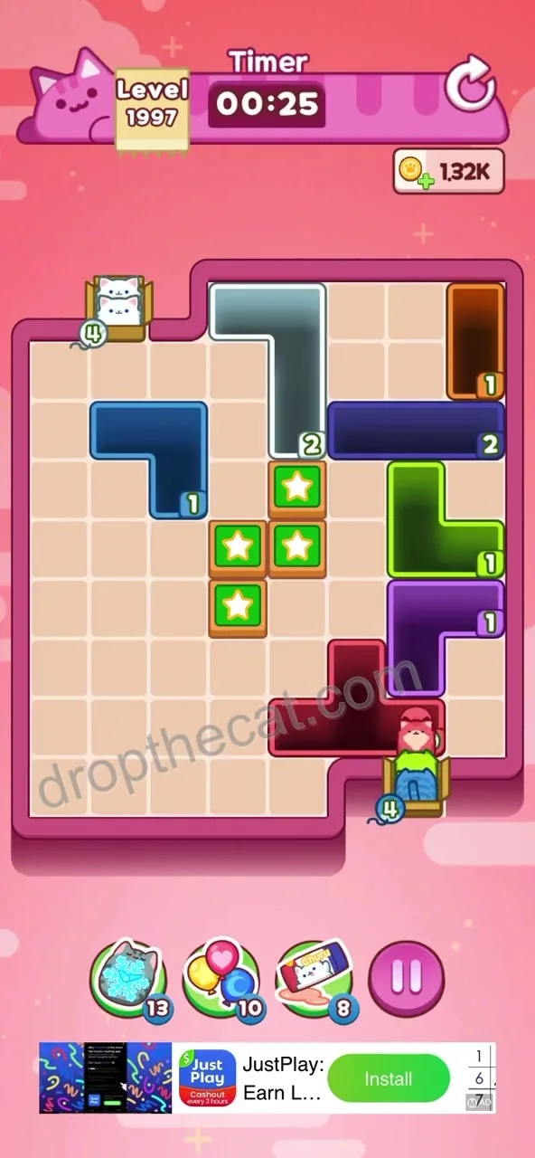 Drop The Cat Level 1997 step 3