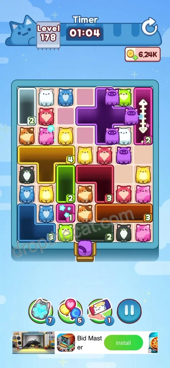 Drop The Cat Level 178 step 1