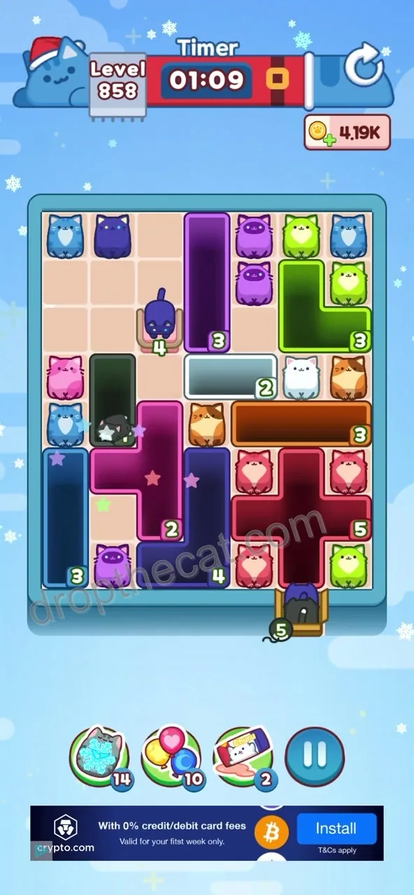 Drop The Cat Level 858 step 1