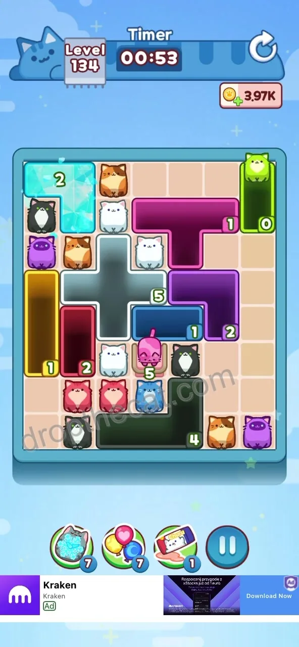 Drop The Cat Level 134 step 2